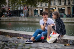 Young Couple on the Canal St. Martin
