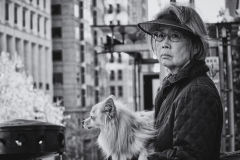 Woman with Dog on Nob Hill
